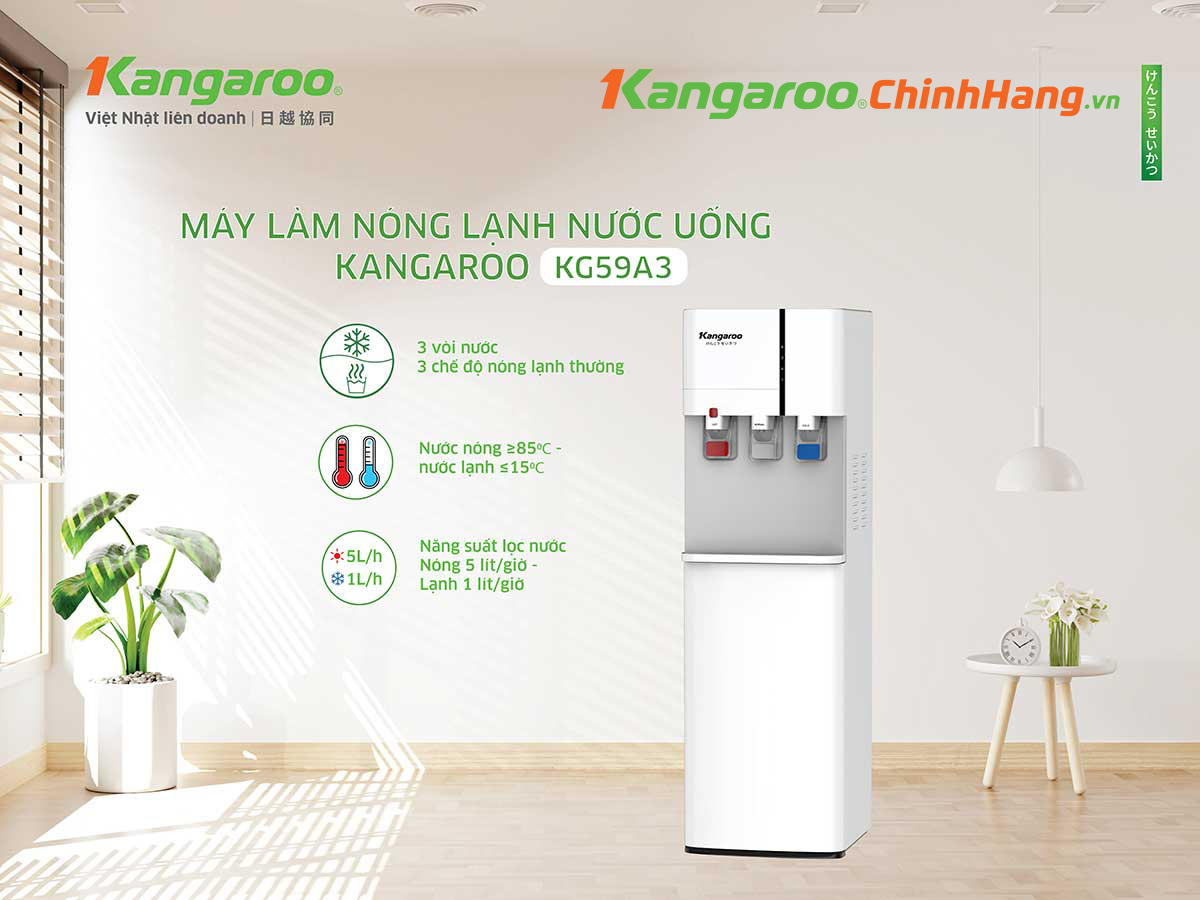 cay-nuoc-nong-lanh-kangaroo-kg59a3-1 Cây nước nóng lạnh Kangaroo KG59A3