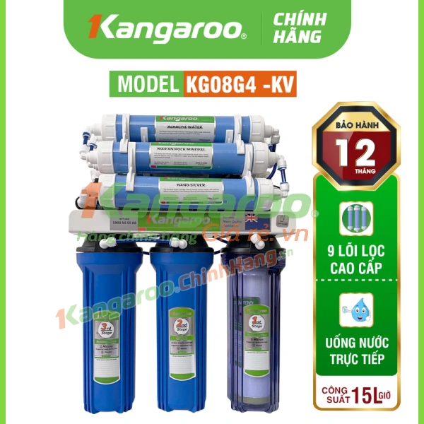 Máy lọc nước Kangaroo KG08G4 Không Vỏ 9 Lõi Lọc
