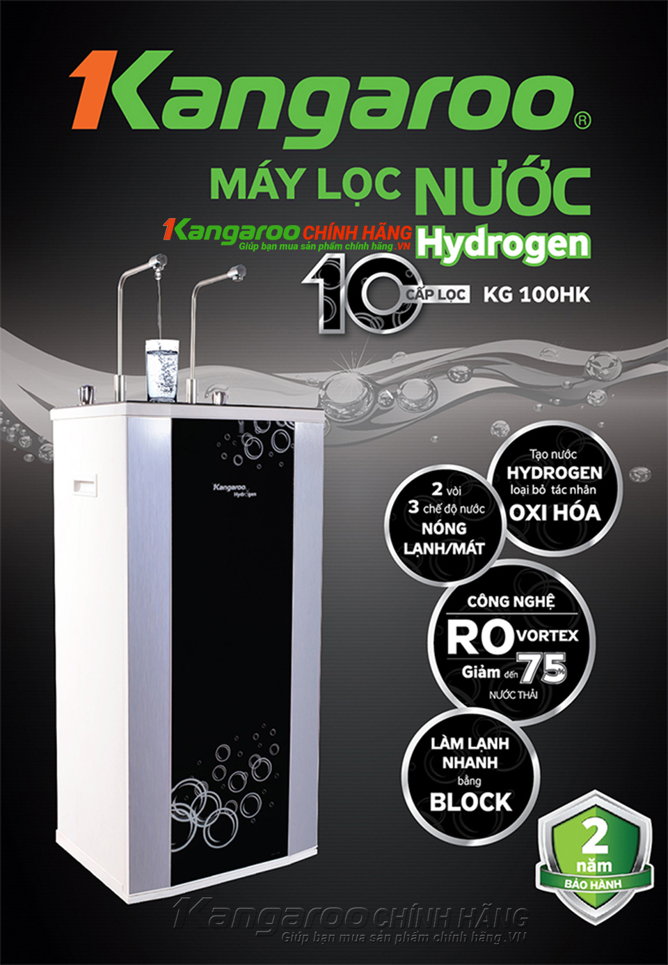 may-loc-nuoc-kangaroo-kg100hk-new Máy lọc nước Kangaroo Hydrogen KG100HK Nóng - Lạnh - RO